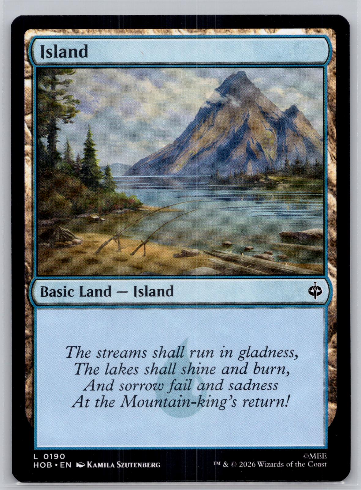 Island (0190) The Hobbit Magic: The Gathering Near Mint