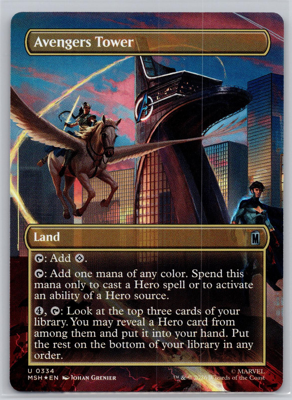 Avengers Tower (Borderless) Marvel Super Heroes Magic: The Gathering Foil NM