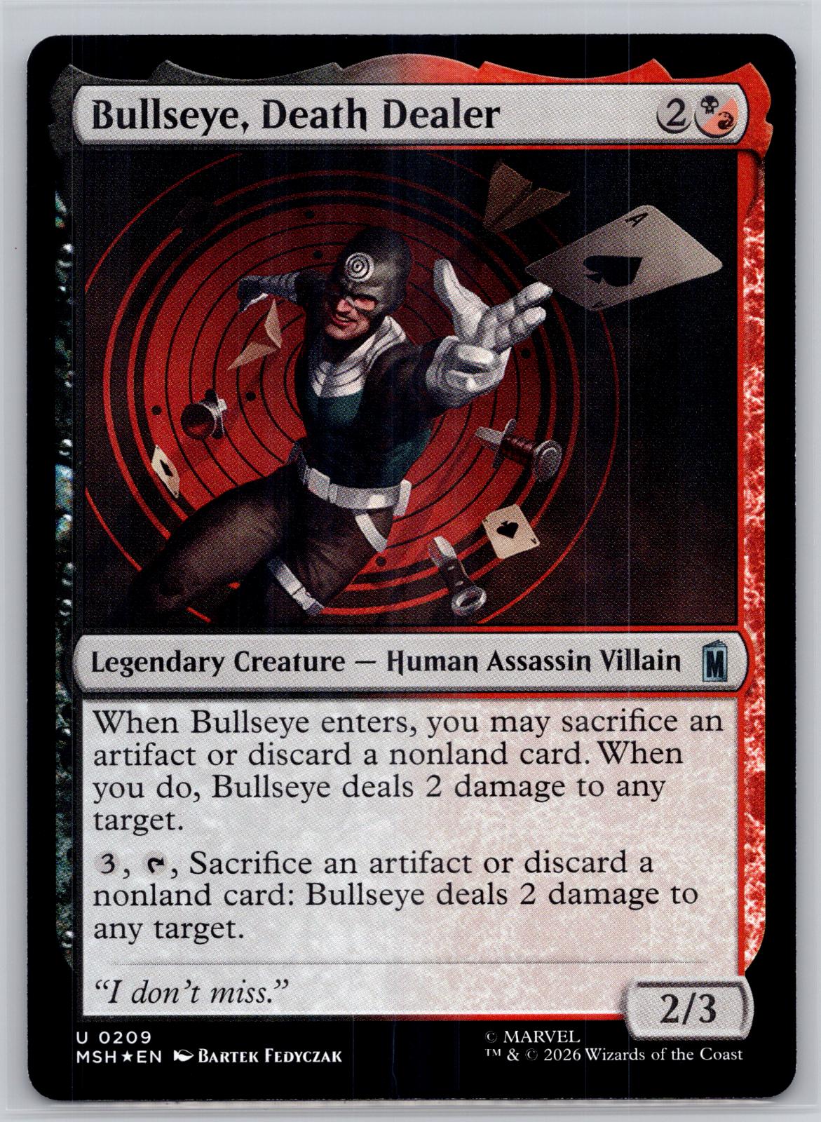 Bullseye, Death Dealer Marvel Super Heroes Magic: The Gathering Foil Near Mint