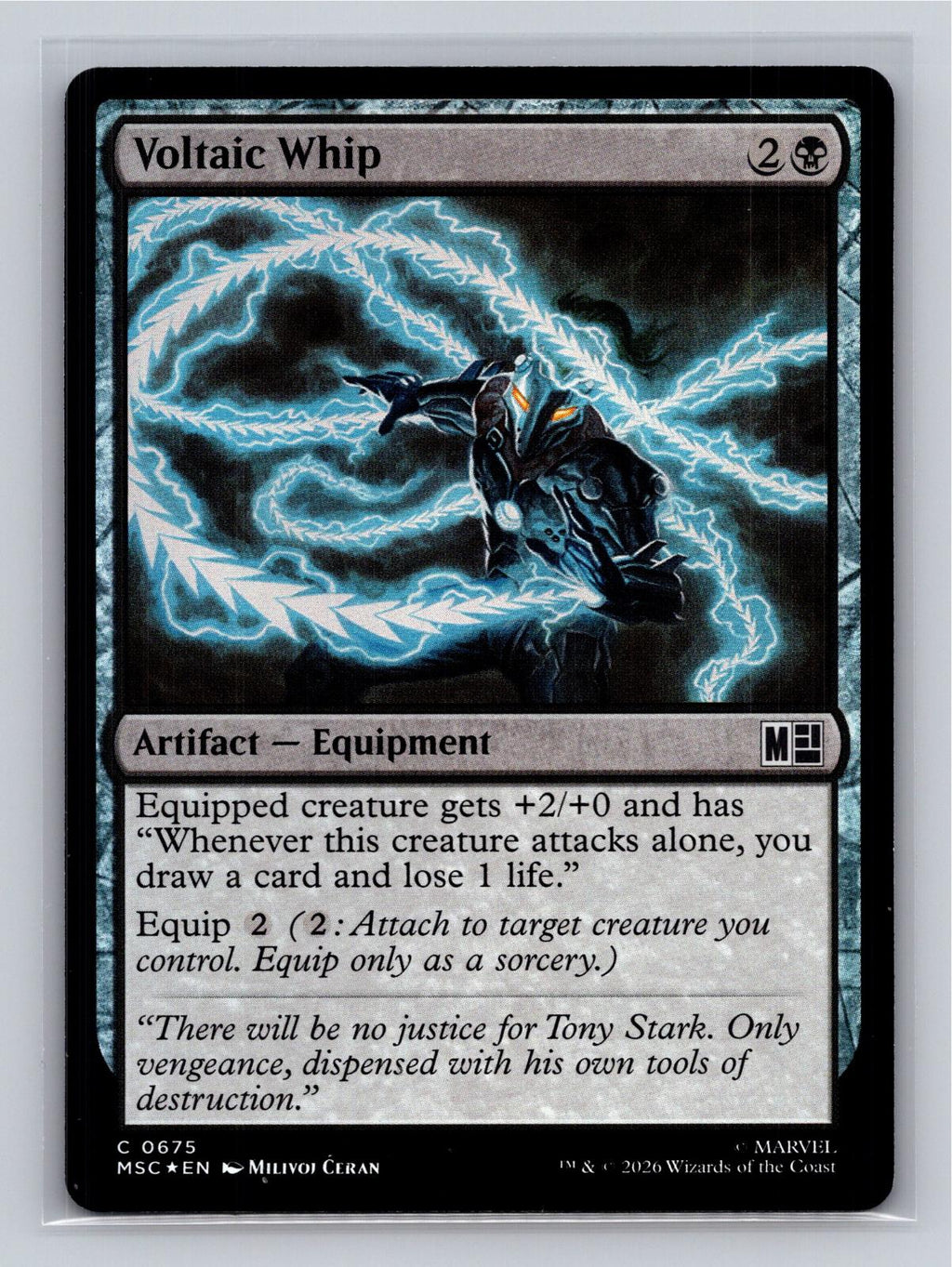 Voltaic Whip Commander: Marvel Super Heroes Magic: The Gathering Foil Near Mint