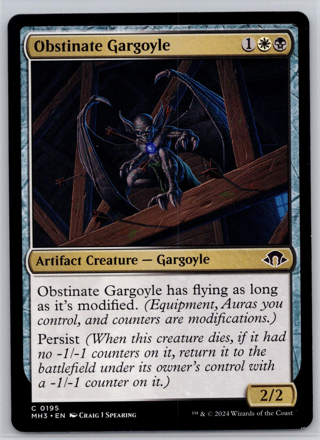 Obstinate Gargoyle Modern Horizons 3 Magic: The Gathering Near Mint