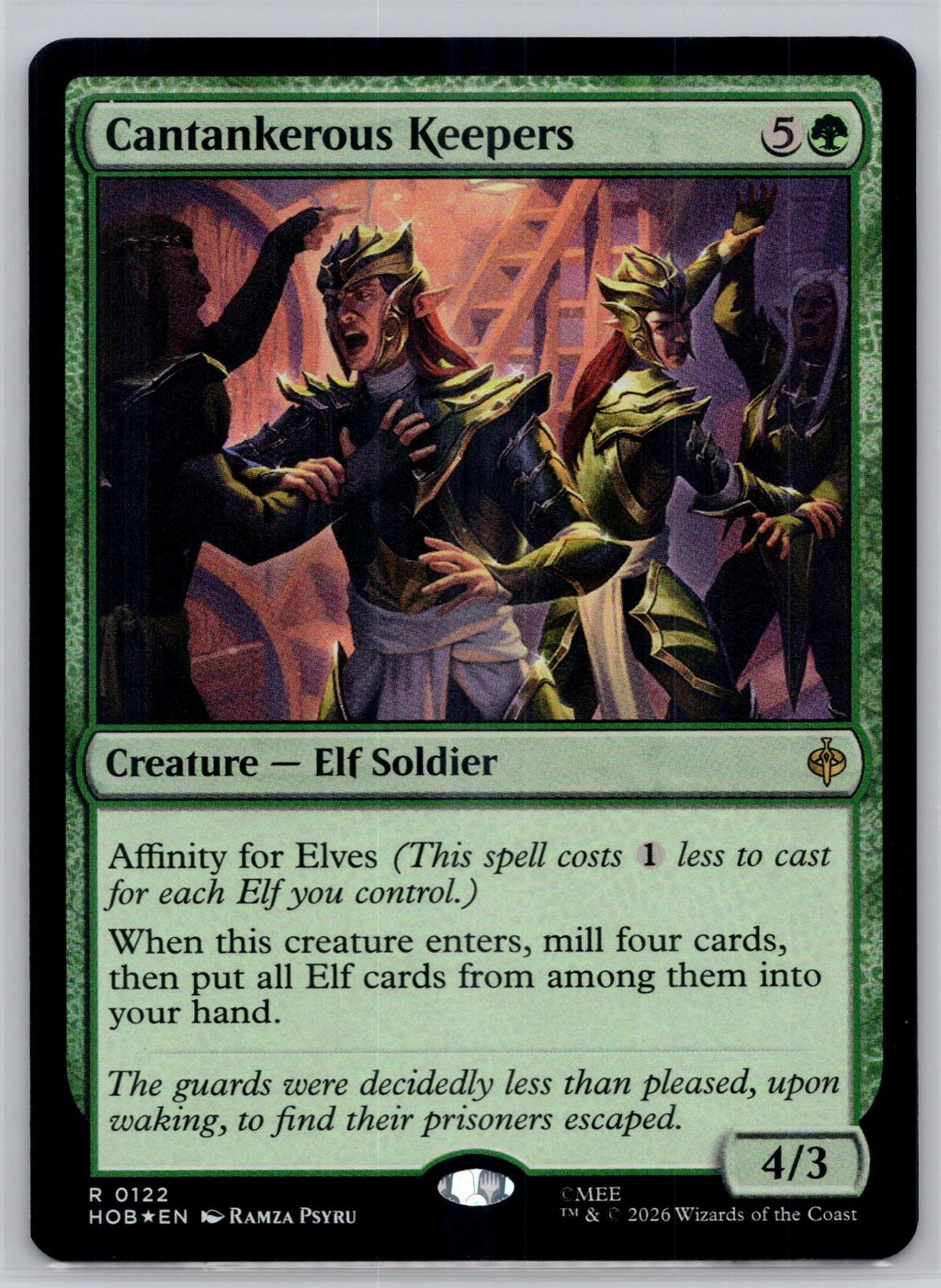 Cantankerous Keepers The Hobbit Magic: The Gathering Foil Near Mint