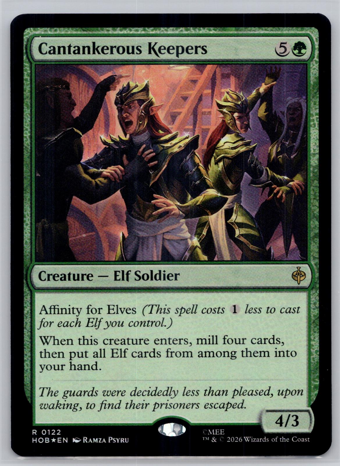 Cantankerous Keepers The Hobbit Magic: The Gathering Foil Near Mint