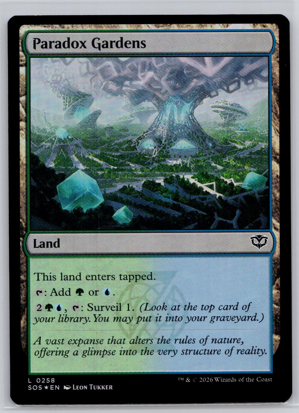 Paradox Gardens Secrets of Strixhaven Magic: The Gathering Foil Near Mint