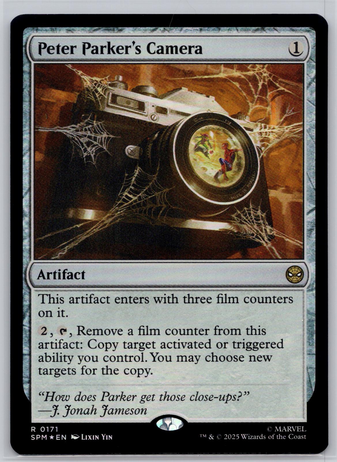 Peter Parker's Camera Marvel's Spider-Man Magic: The Gathering Foil Near Mint