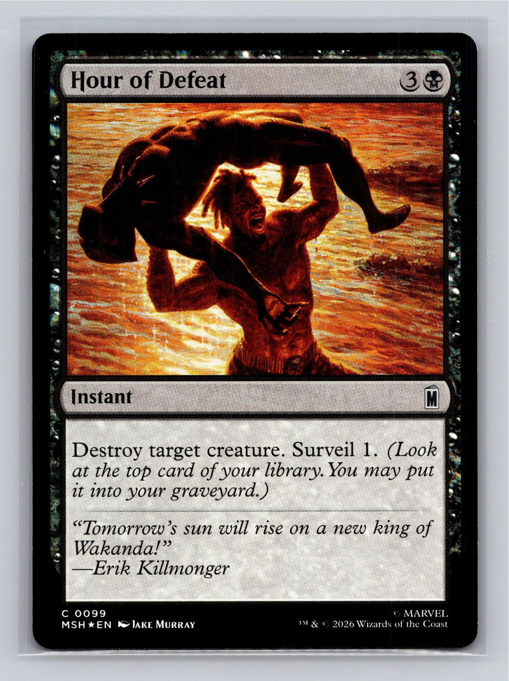 Hour of Defeat Marvel Super Heroes Magic: The Gathering Foil Near Mint