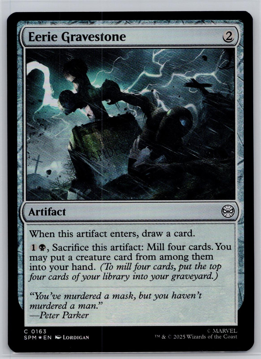 Eerie Gravestone Marvel's Spider-Man Magic: The Gathering Foil Near Mint
