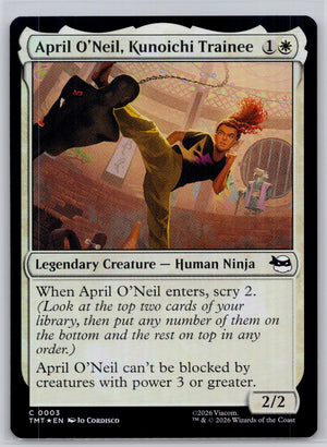 April O'Neil, Kunoichi Trainee Teenage Mutant Ninja Turtles M:TG Foil NM