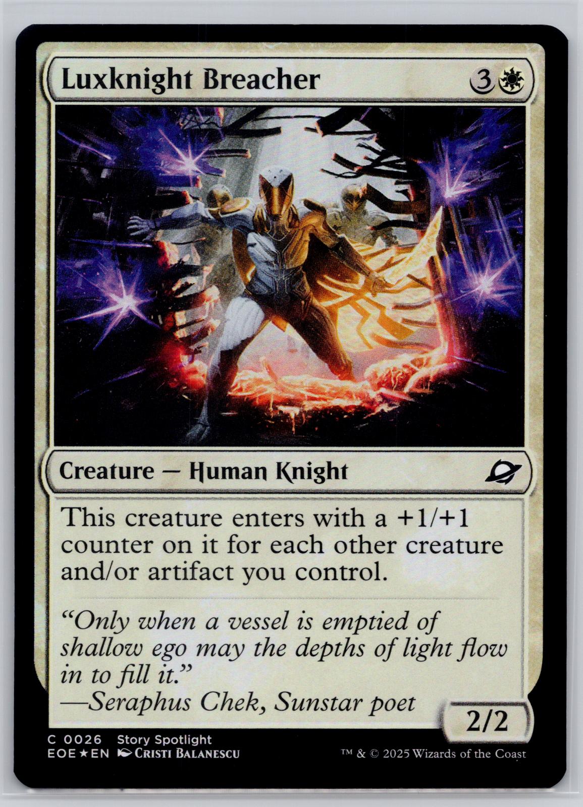 Luxknight Breacher Edge of Eternities Magic: The Gathering Foil Near Mint
