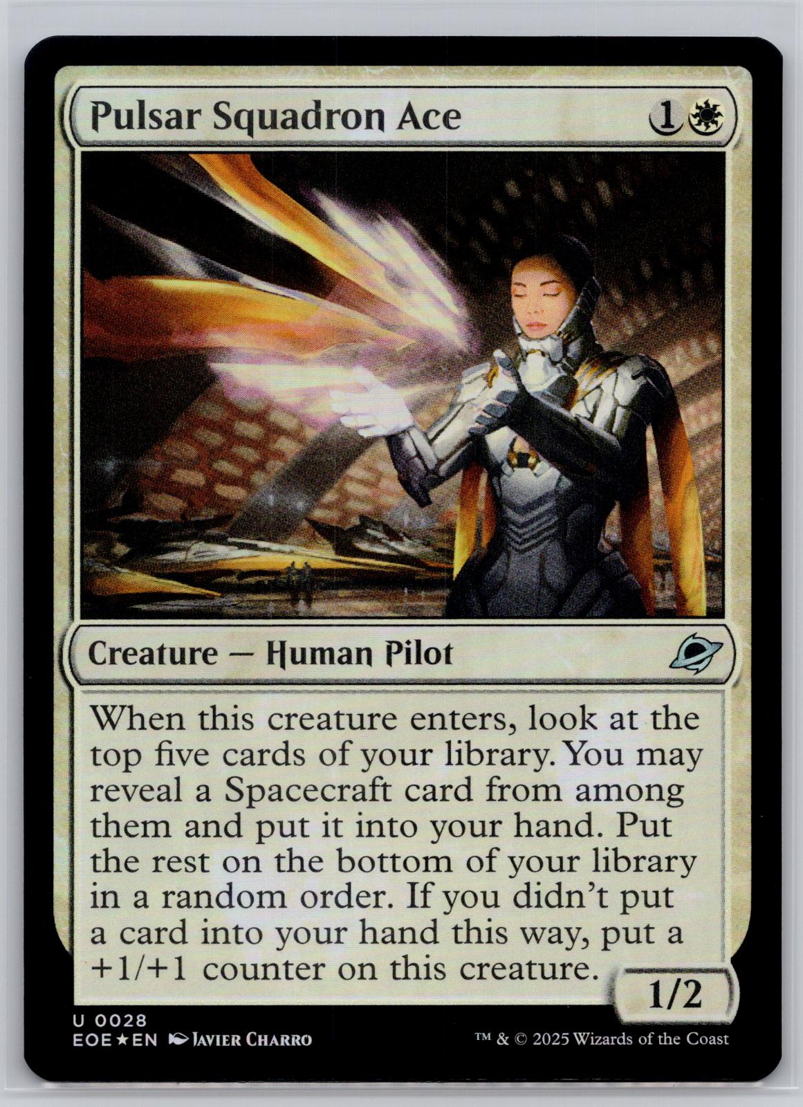 Pulsar Squadron Ace Edge of Eternities Magic: The Gathering Foil Near Mint