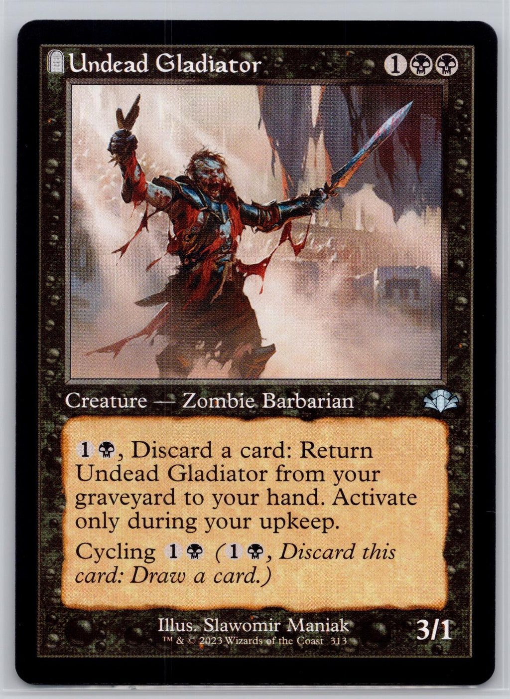 Undead Gladiator (Retro Frame) Dominaria Remastered Magic: The Gathering NM
