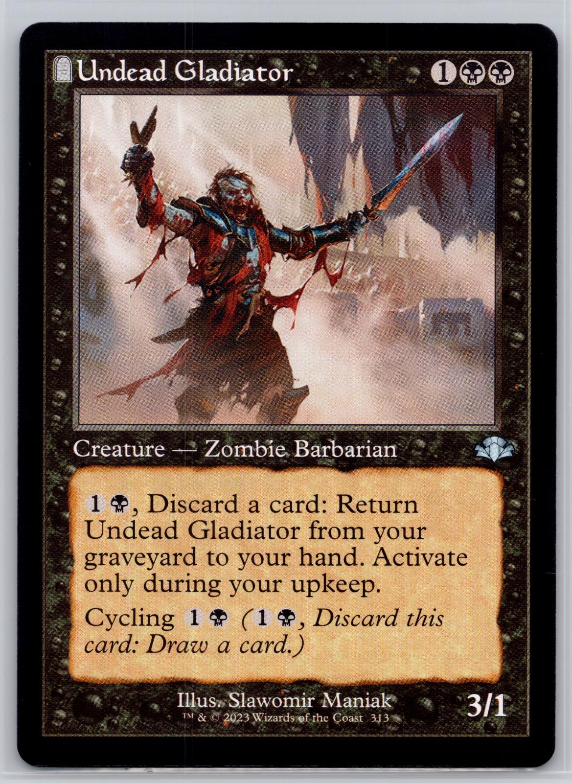 Undead Gladiator (Retro Frame) Dominaria Remastered Magic: The Gathering NM