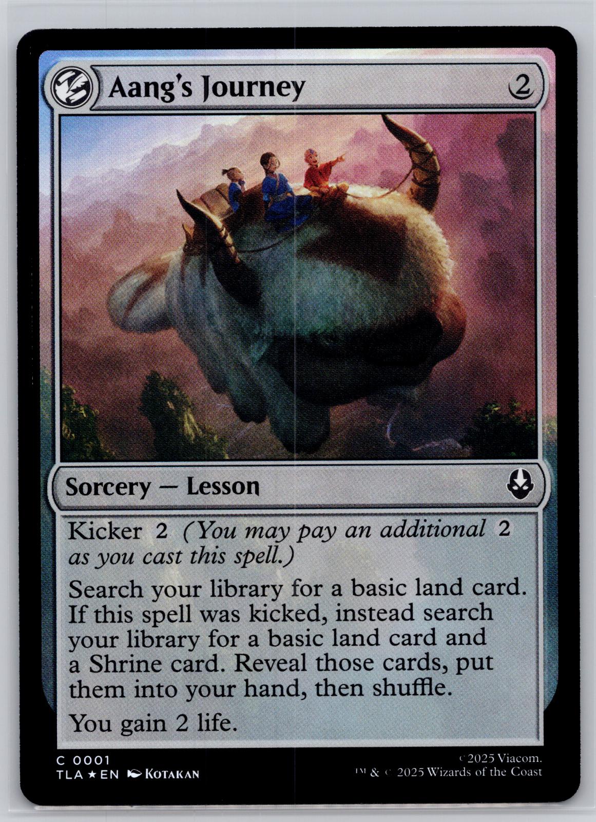 Aang's Journey Avatar: The Last Airbender Magic: The Gathering Foil Near Mint