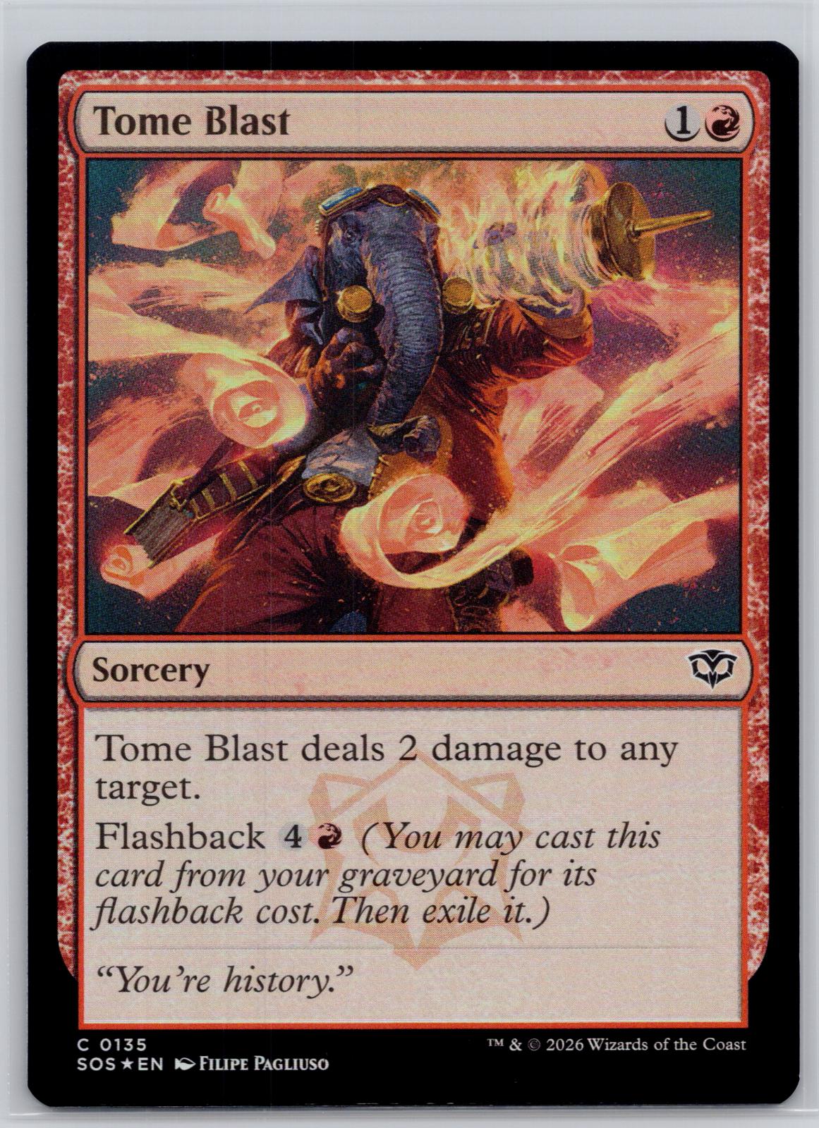 Tome Blast Secrets of Strixhaven Magic: The Gathering Foil Near Mint