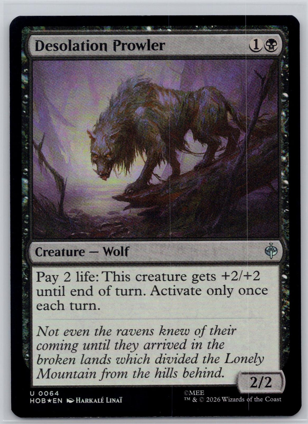Desolation Prowler The Hobbit Magic: The Gathering Foil Near Mint