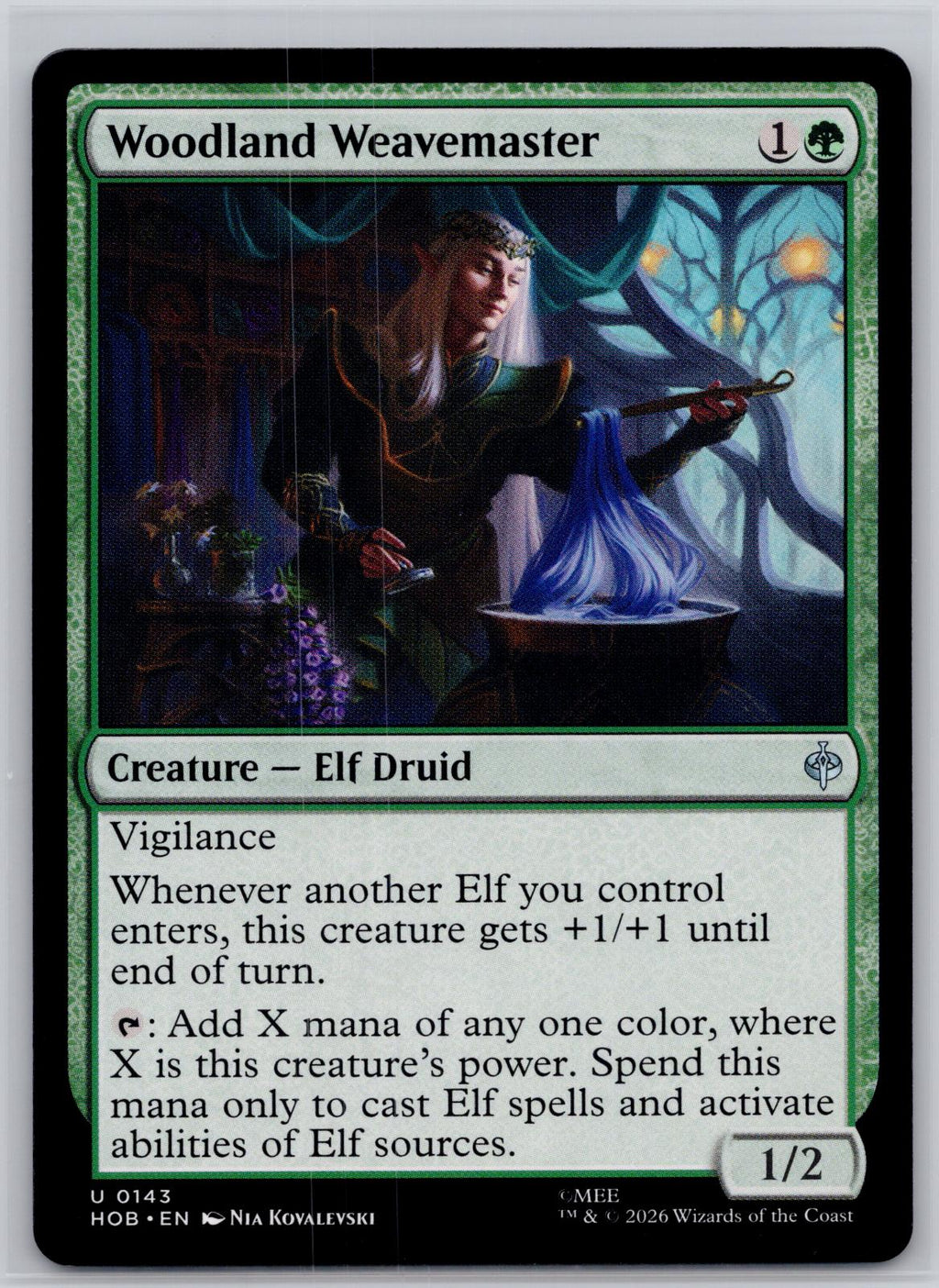 Woodland Weavemaster The Hobbit Magic: The Gathering Near Mint