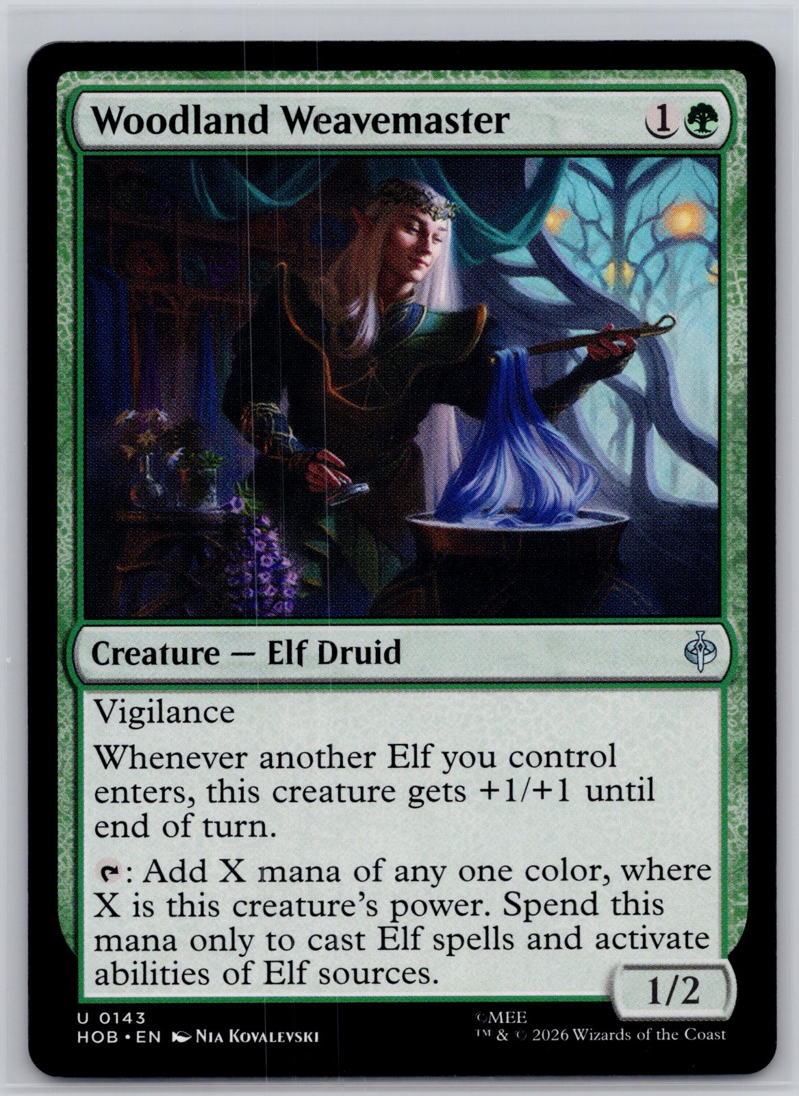 Woodland Weavemaster The Hobbit Magic: The Gathering Near Mint