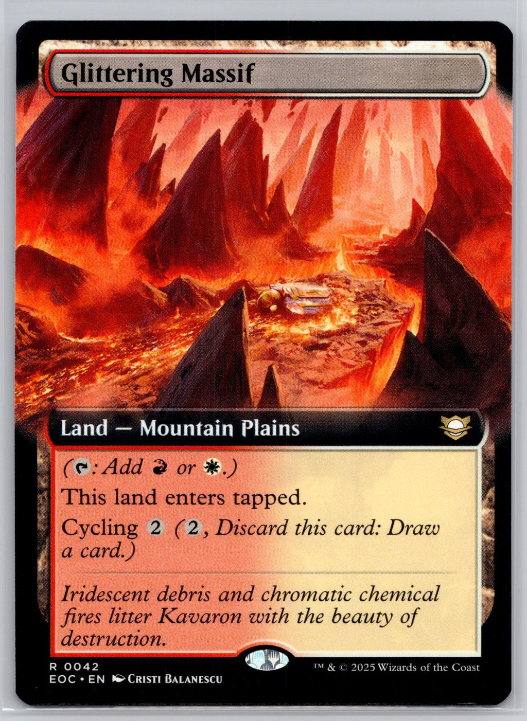 Glittering Massif (Extended Art) Commander: Edge of Eternities M:TG NM