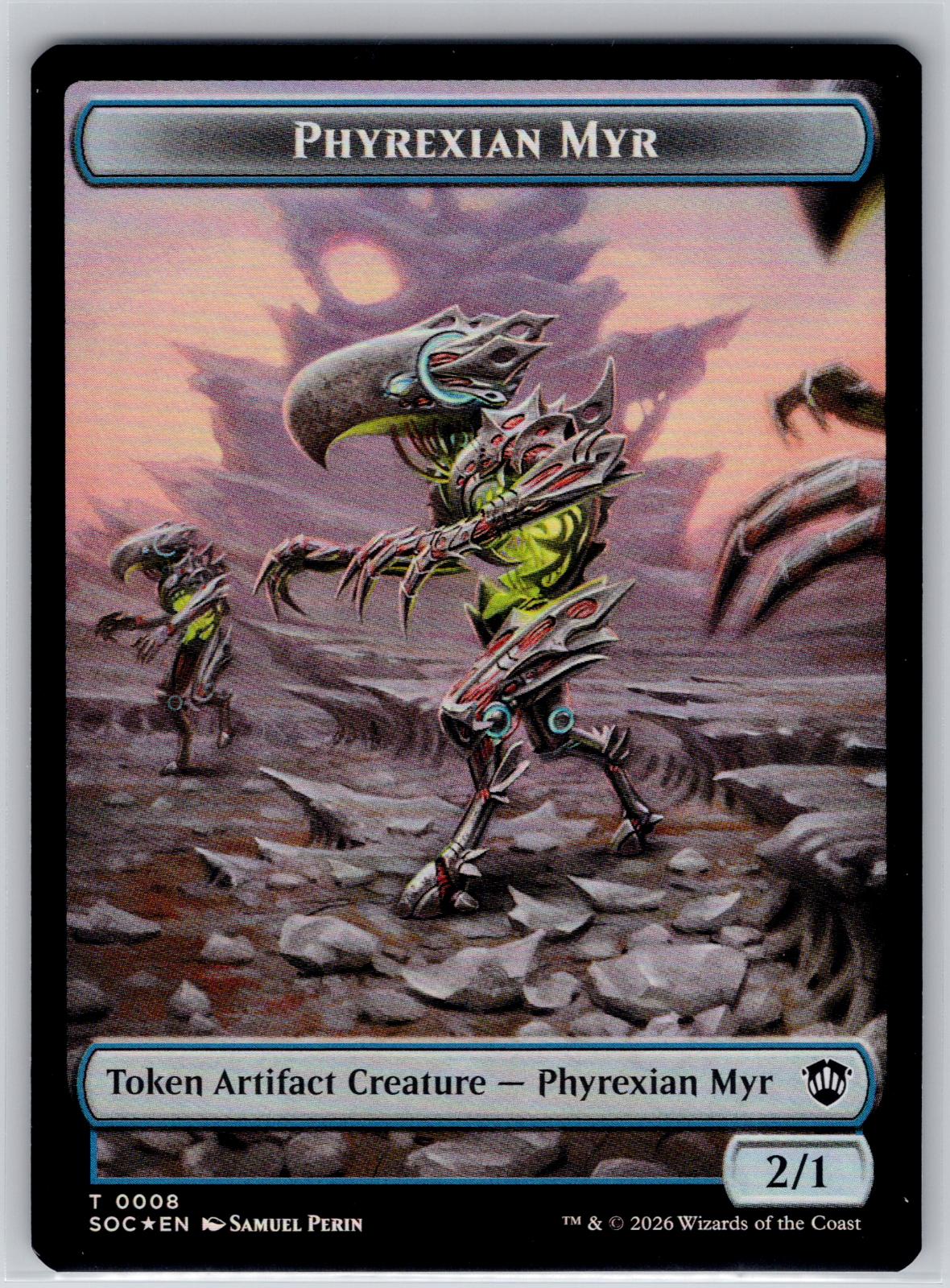 Elemental // Phyrexian Myr 2-Sided Token Commander: SOS M:TG Foil NM