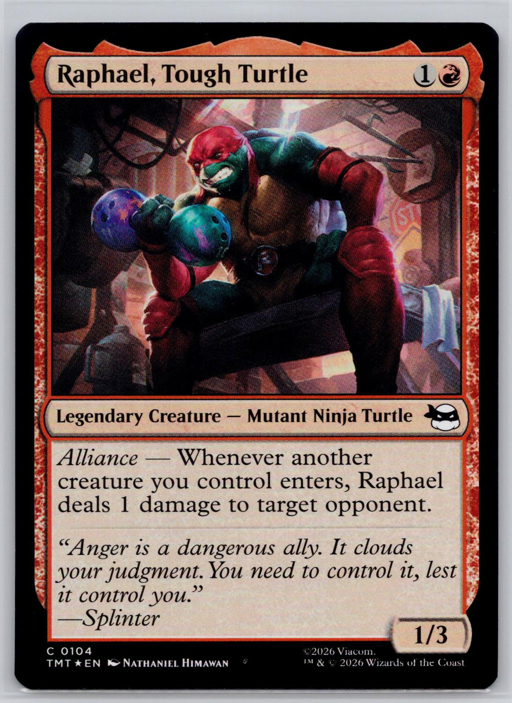 Raphael, Tough Turtle Teenage Mutant Ninja Turtles Magic: The Gathering Foil NM