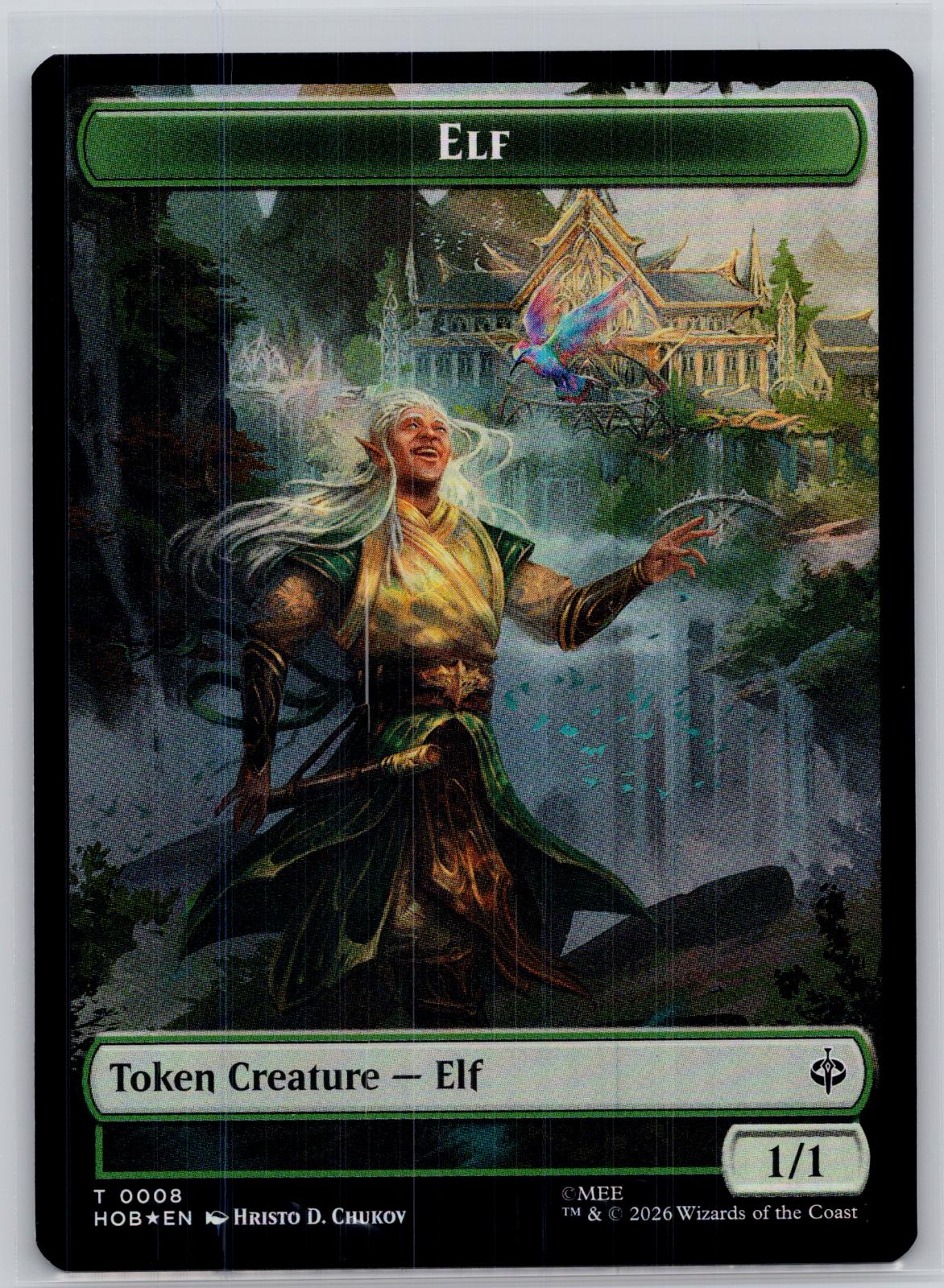 Elf // Treasure (0013) Double-Sided Token The Hobbit Magic:The Gathering Foil NM
