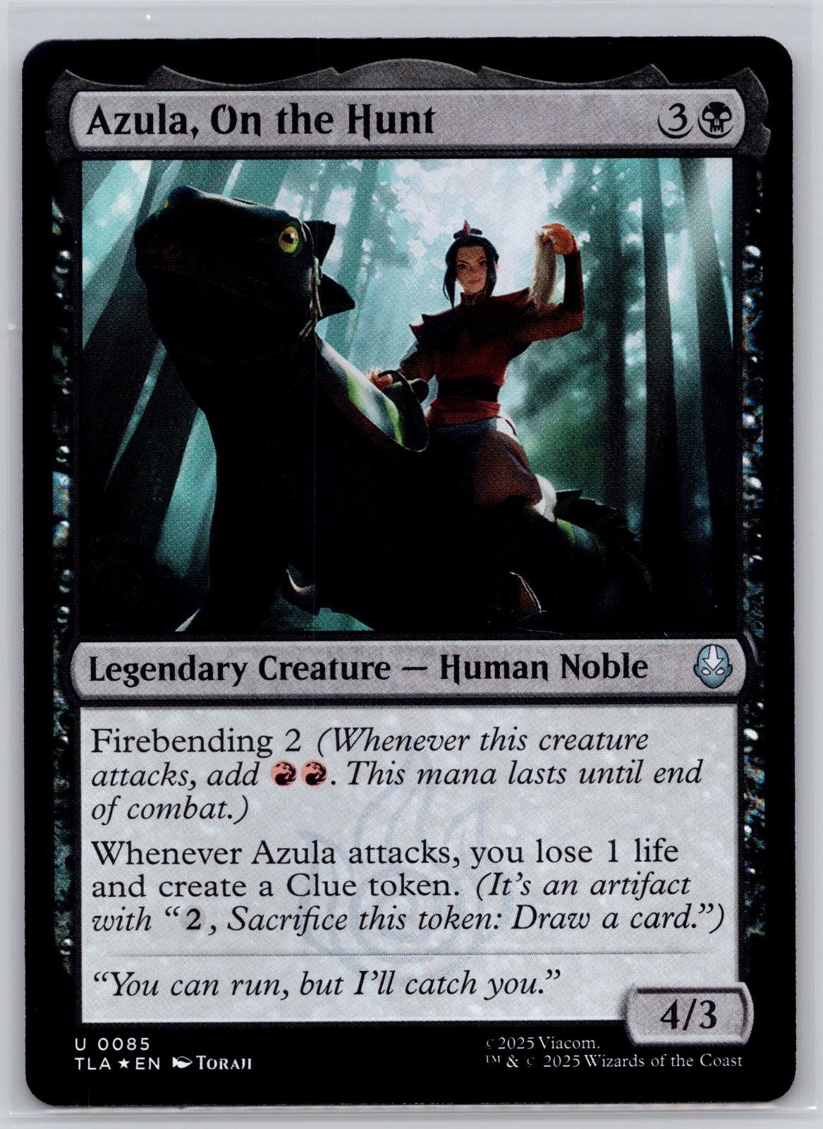 Azula, On the Hunt Avatar: The Last Airbender Magic: The Gathering Foil NM
