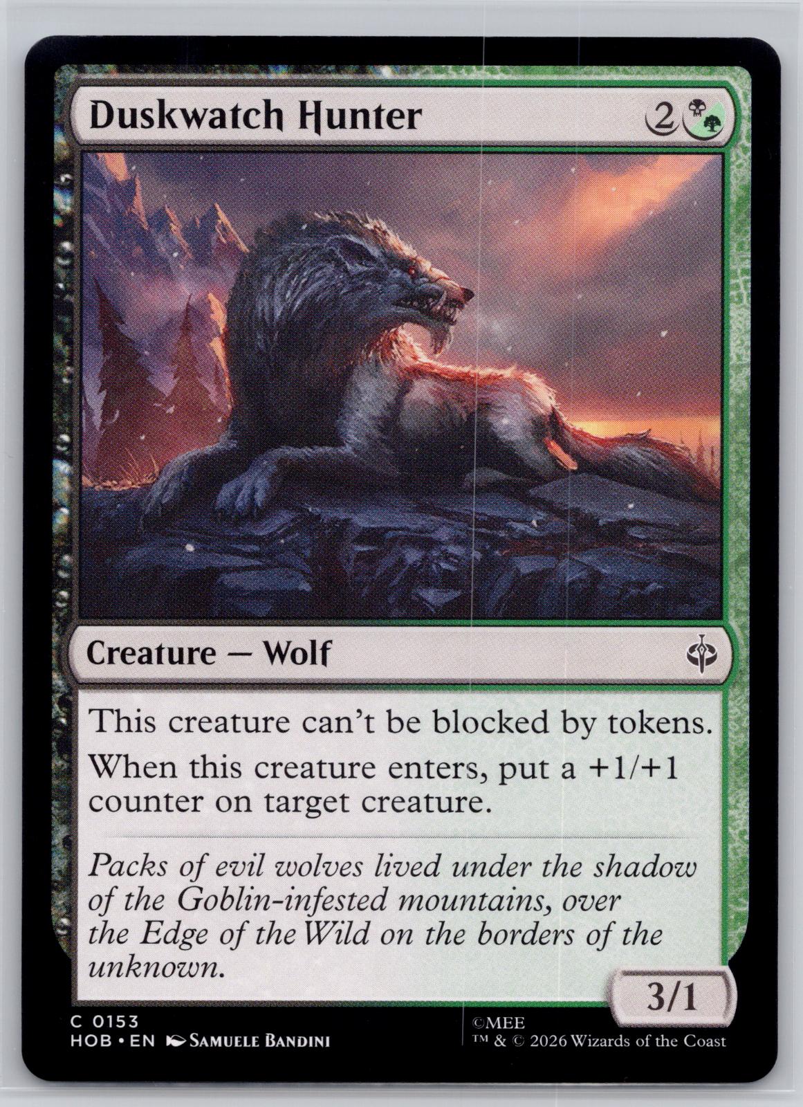 Duskwatch Hunter The Hobbit Magic: The Gathering Near Mint