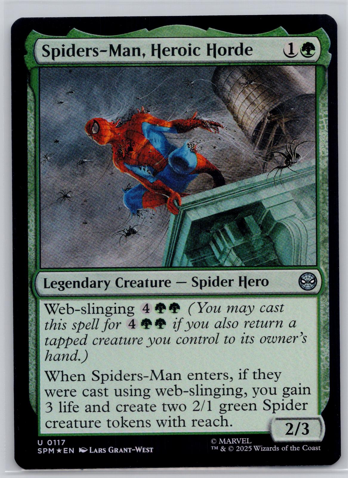 Spiders-Man, Heroic Horde Marvel's Spider-Man Magic: The Gathering Foil NM