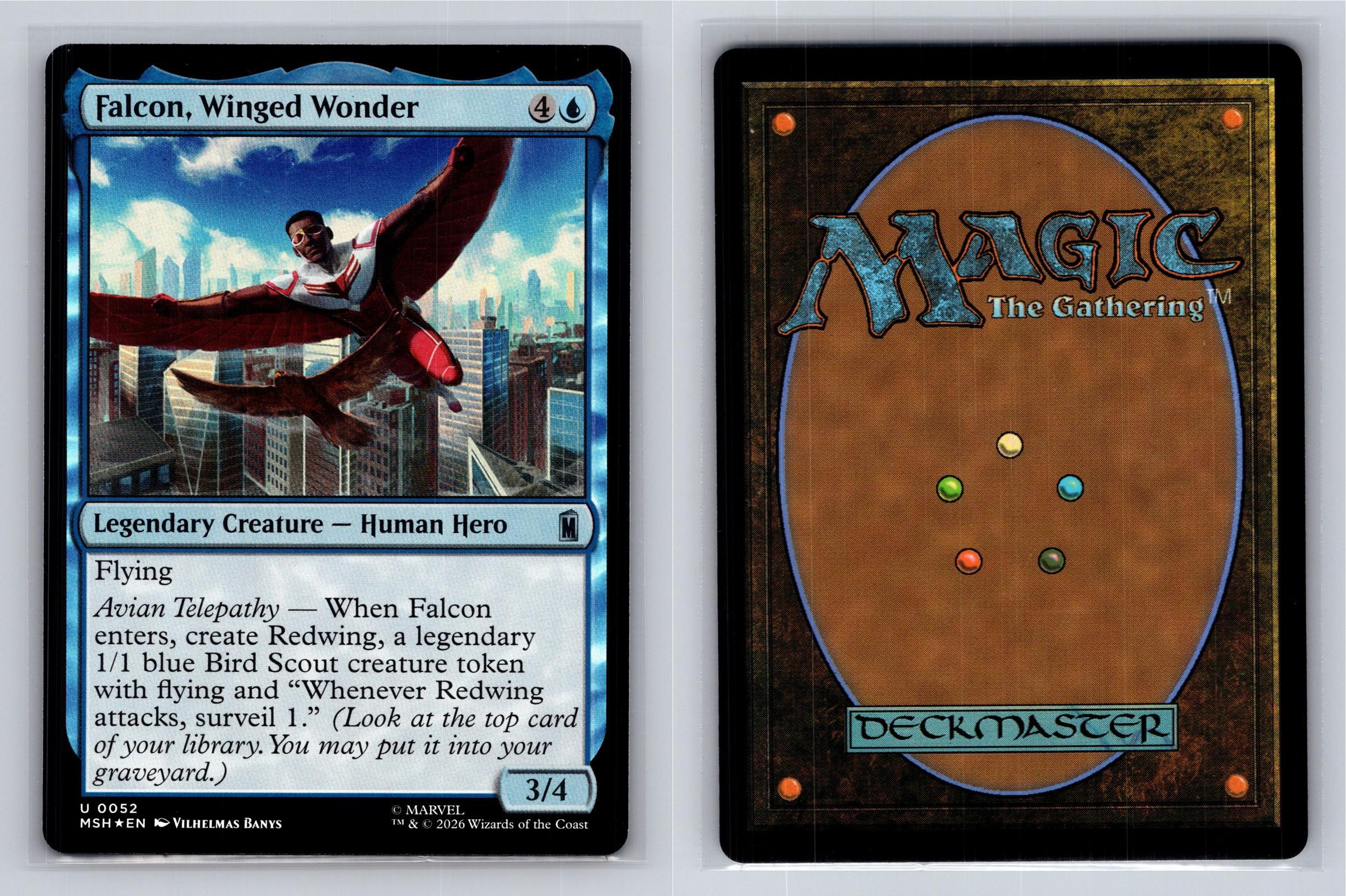 Falcon, Winged Wonder Marvel Super Heroes Magic: The Gathering Foil Near Mint