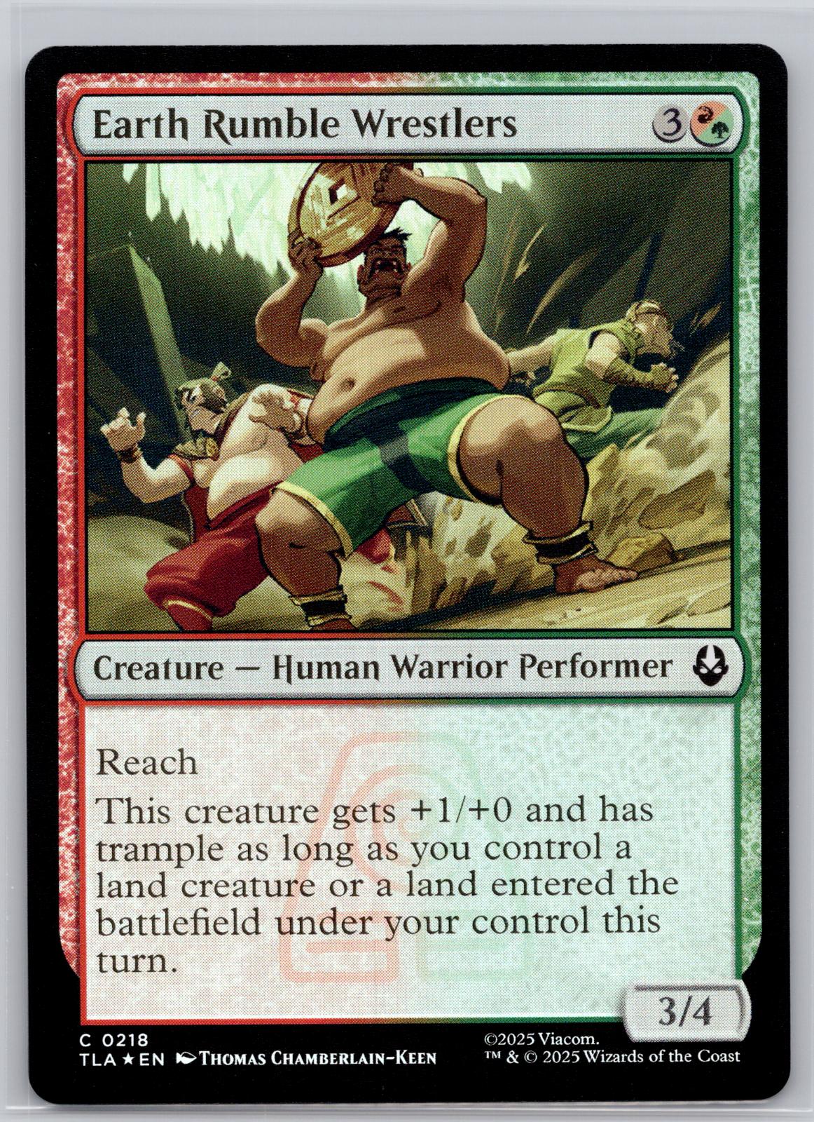 Earth Rumble Wrestlers Avatar: The Last Airbender Magic: The Gathering Foil NM