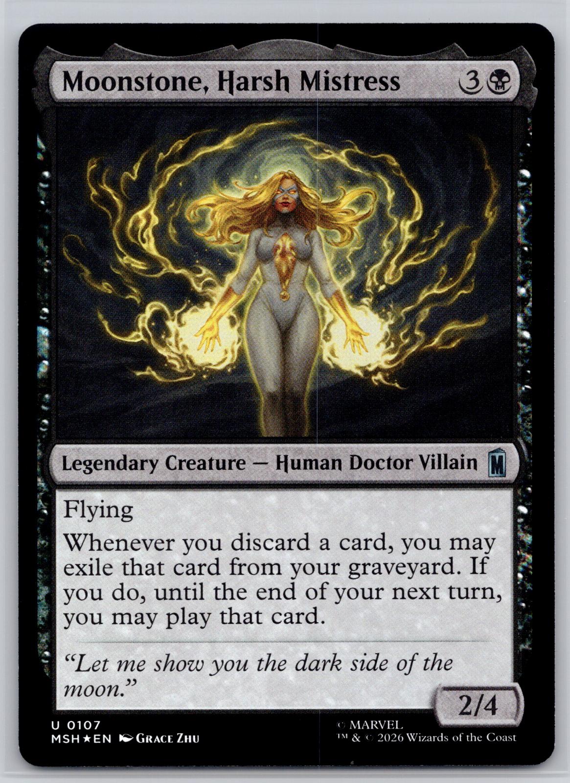 Moonstone, Harsh Mistress Marvel Super Heroes Magic: The Gathering Foil NM