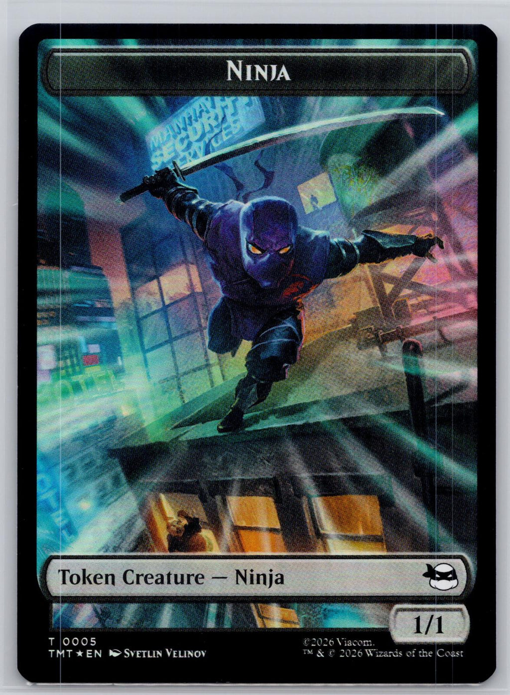 Ninja // Mutagen Double-Sided Token Teenage Mutant Ninja Turtles M:TG Foil NM