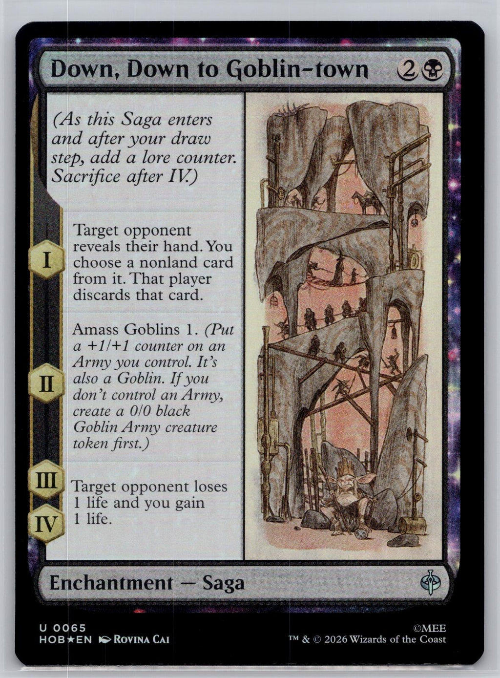 Down, Down to Goblin-town The Hobbit Magic: The Gathering Foil Near Mint