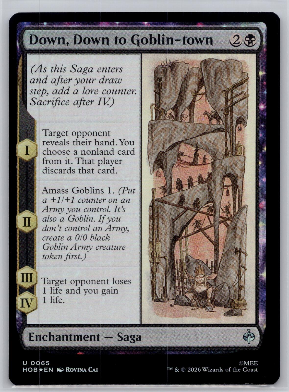 Down, Down to Goblin-town The Hobbit Magic: The Gathering Foil Near Mint