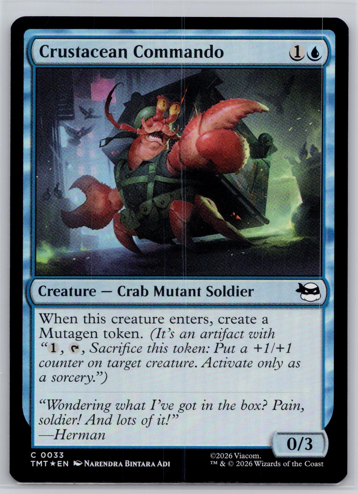 Crustacean Commando Teenage Mutant Ninja Turtles Magic: The Gathering Foil NM