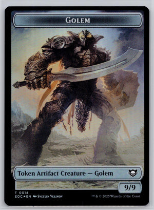 Elemental // Golem 2-Sided Token Commander: Edge of Eternities M:TG Foil NM