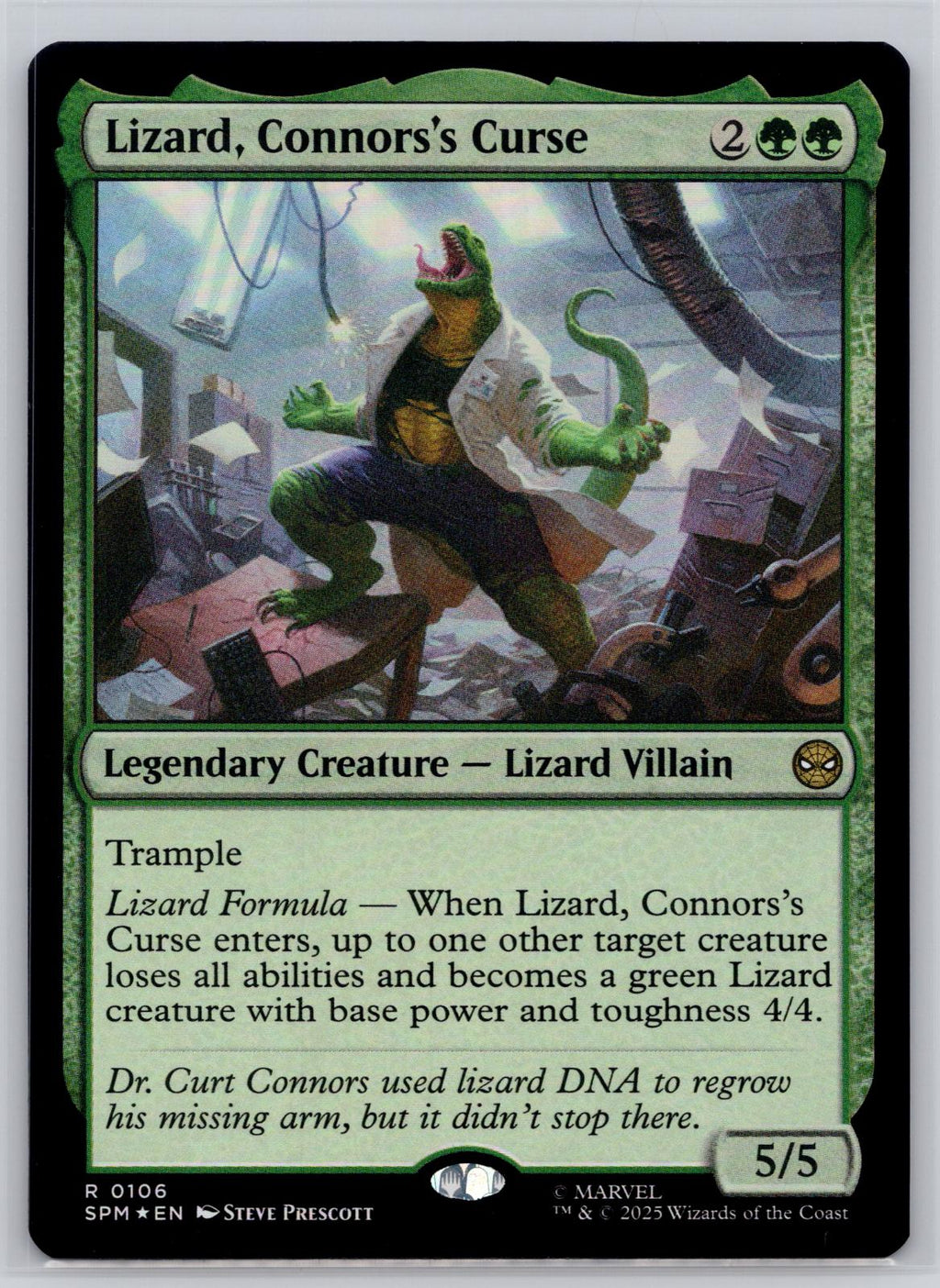 Lizard, Connors's Curse Marvel's Spider-Man Magic: The Gathering Near Mint