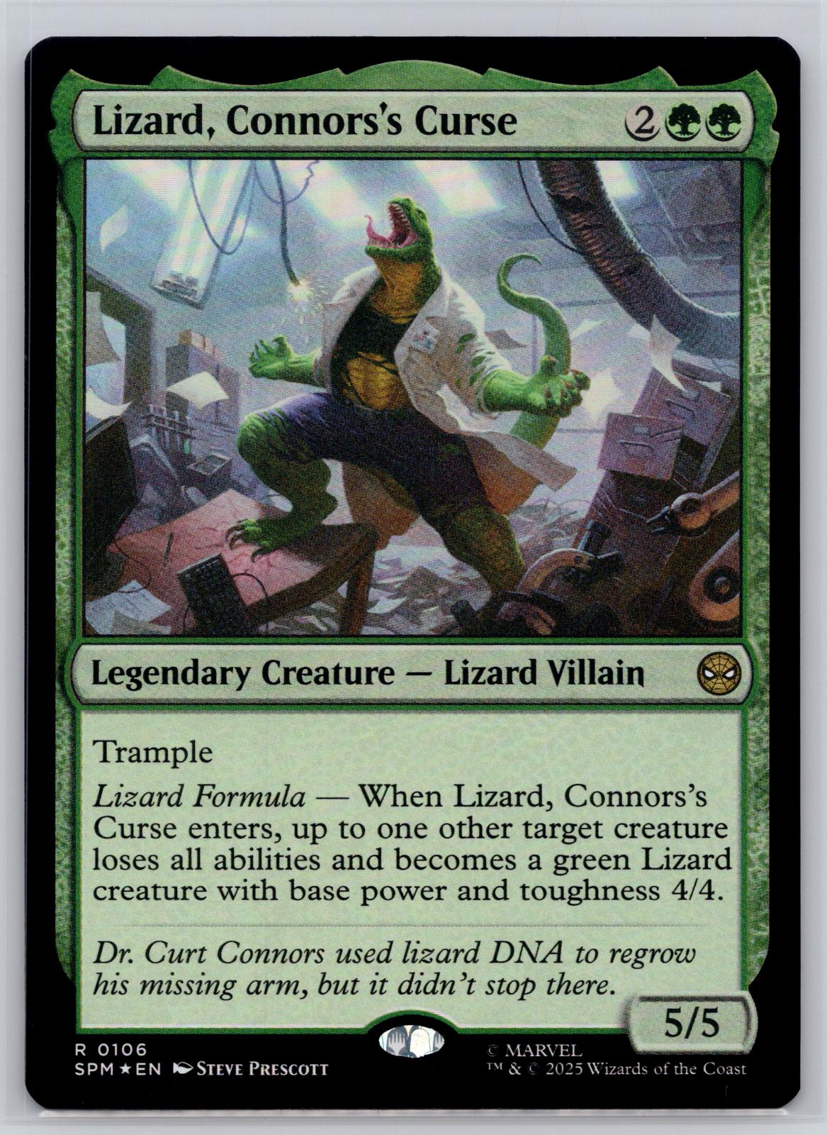 Lizard, Connors's Curse Marvel's Spider-Man Magic: The Gathering Near Mint
