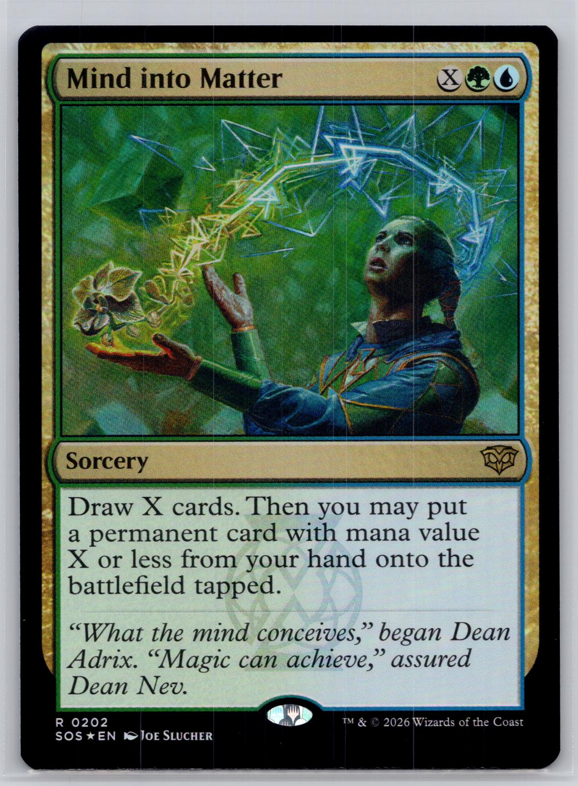 Mind into Matter Secrets of Strixhaven Magic: The Gathering Foil Near Mint