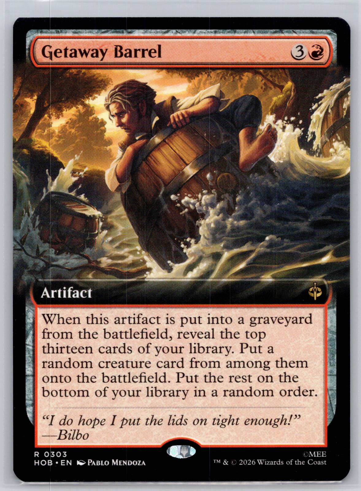 Getaway Barrel (Extended Art) The Hobbit Magic: The Gathering Near Mint