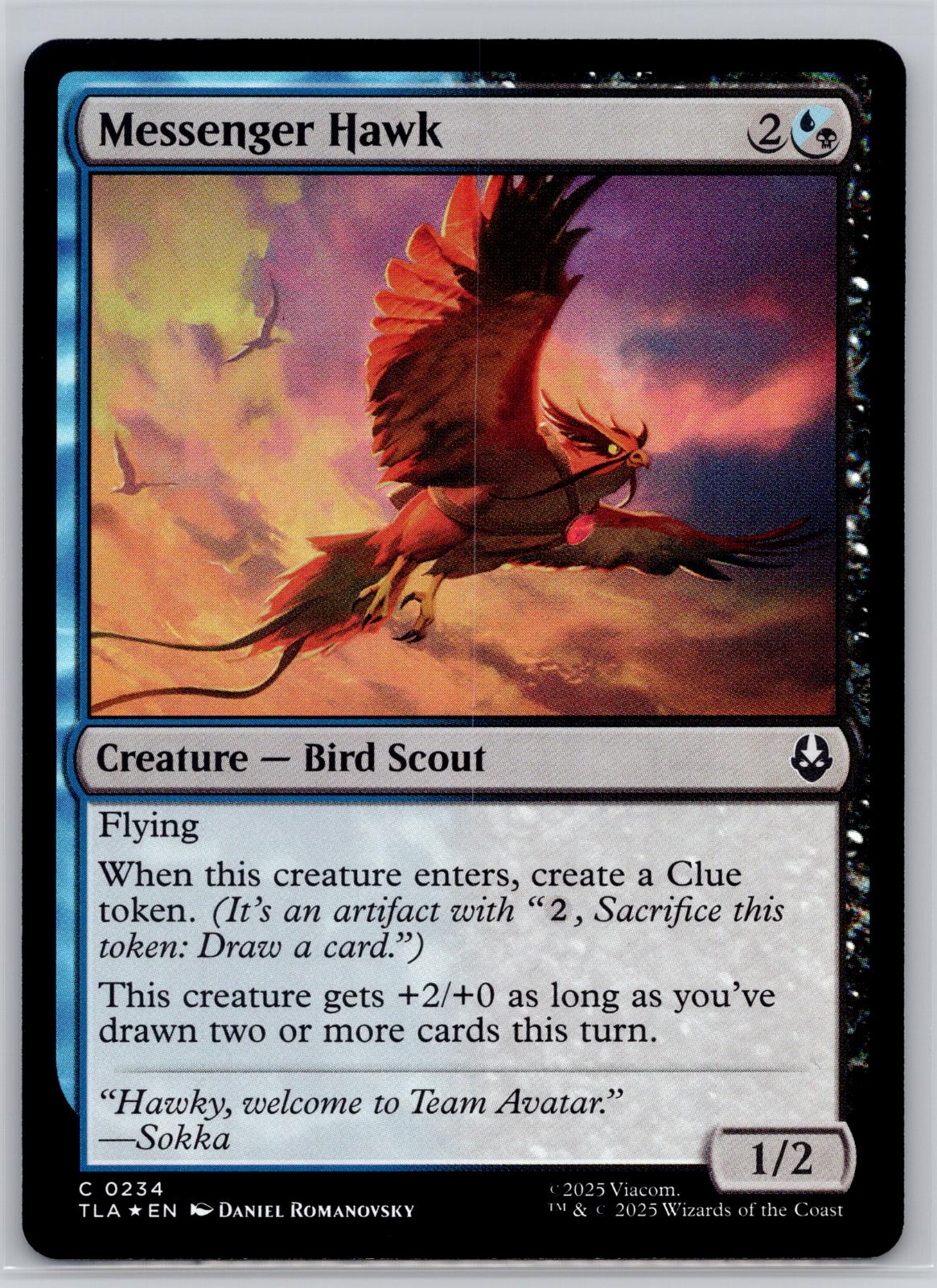 Messenger Hawk Avatar: The Last Airbender Magic: The Gathering Foil Near Mint