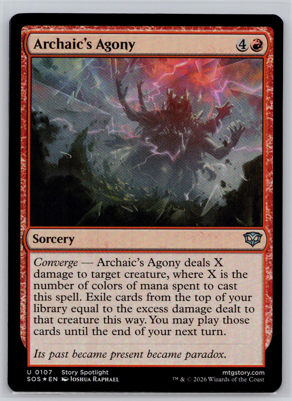 Archaic's Agony Secrets of Strixhaven Magic: The Gathering Foil Near Mint