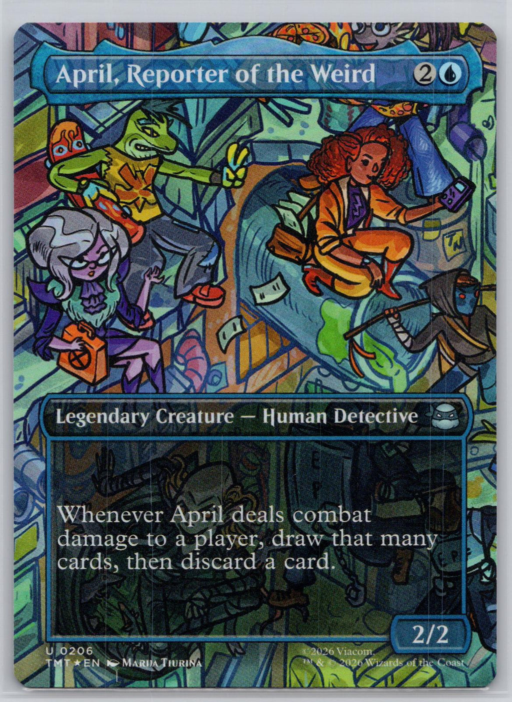 April,Reporter of the Weird(Borderless)Teenage Mutant Ninja Turtles M:TG Foil NM