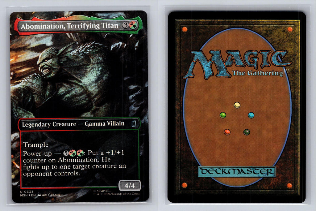 Abomination, Terrifying Titan (Borderless) Marvel Super Heroes MtG Foil NM