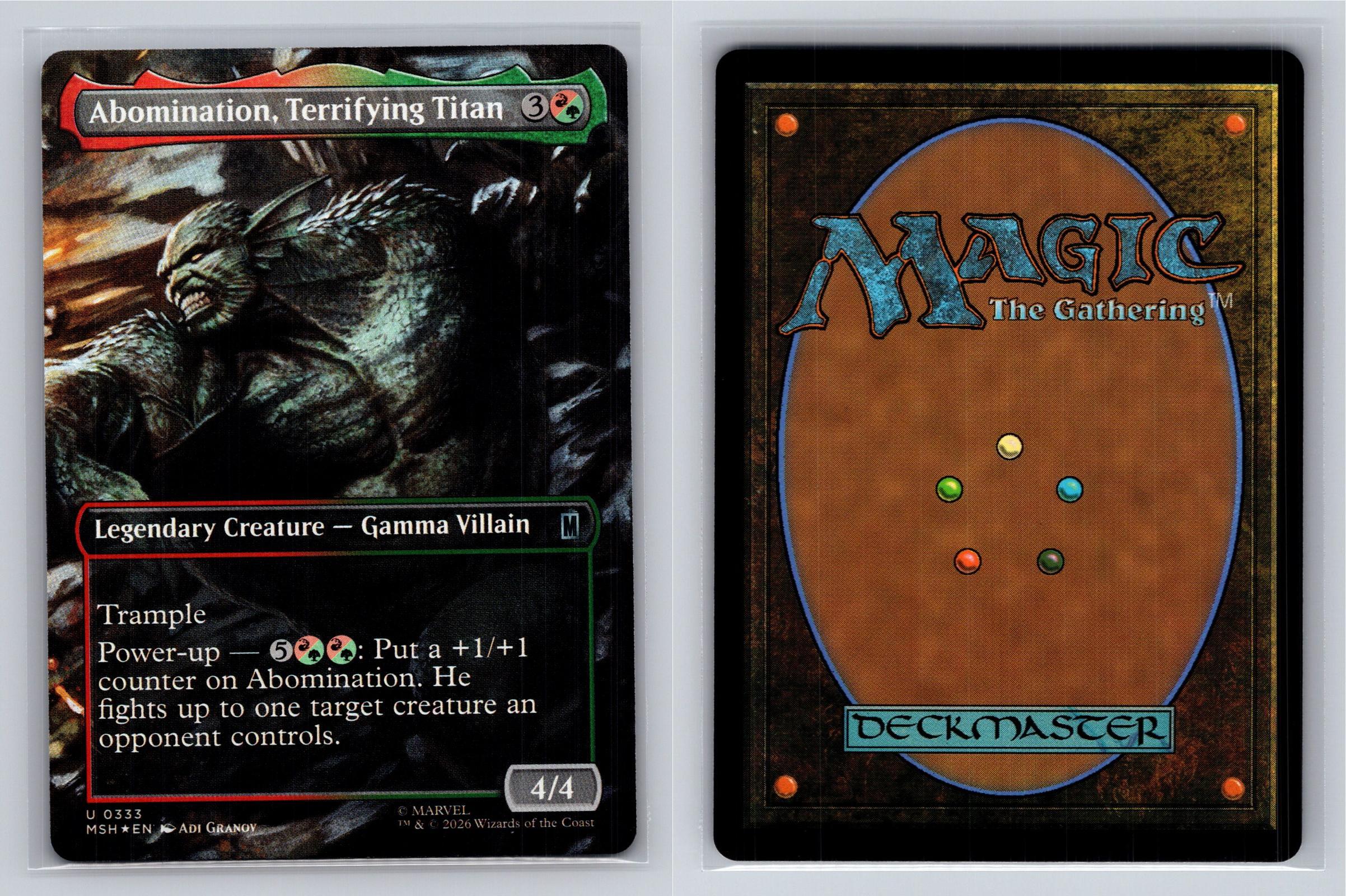 Abomination, Terrifying Titan (Borderless) Marvel Super Heroes MtG Foil NM