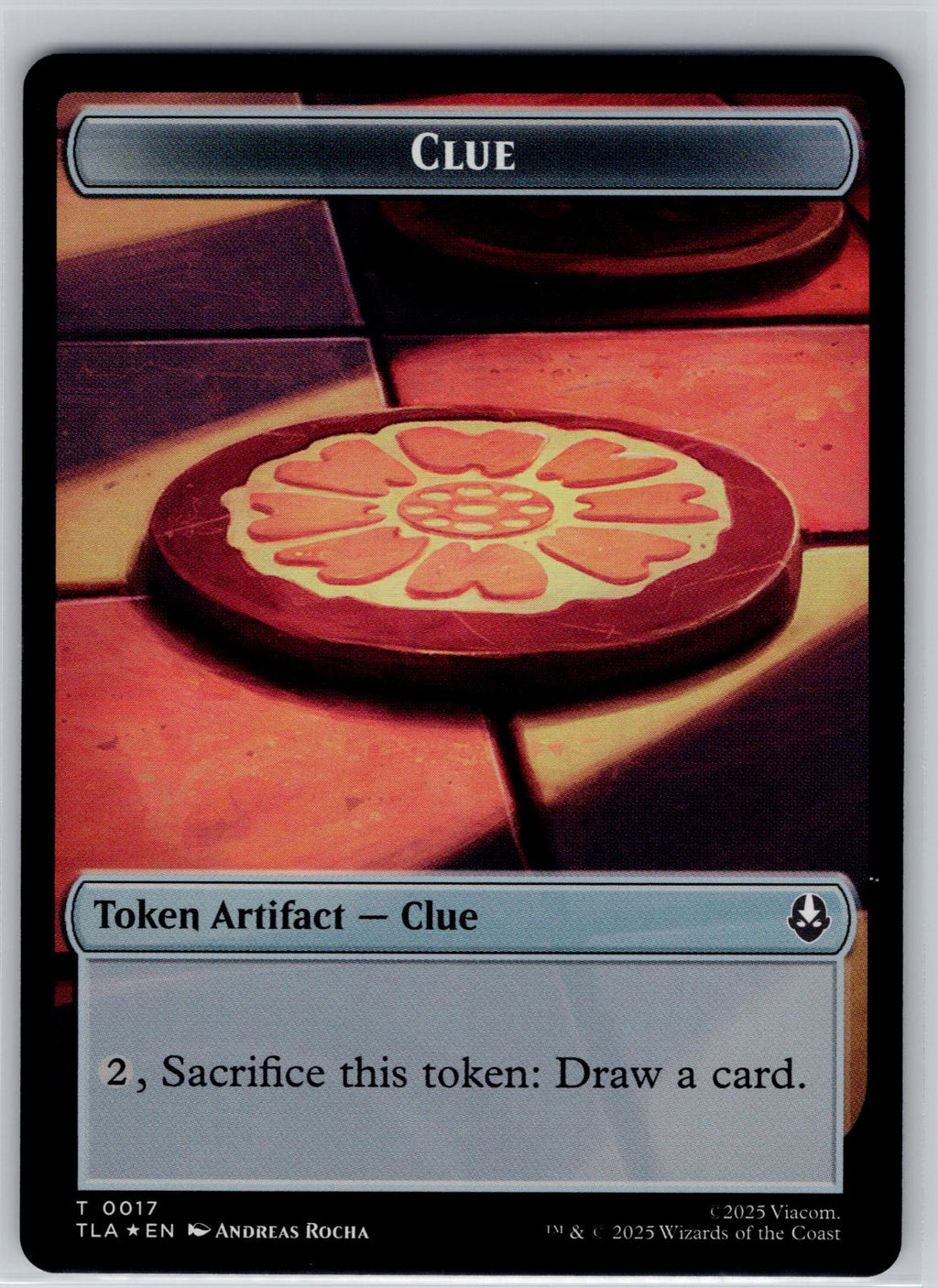 Ally (0006) // Clue (0017) 2-Sided Token Avatar: The Last Airbender M:TG Foil NM