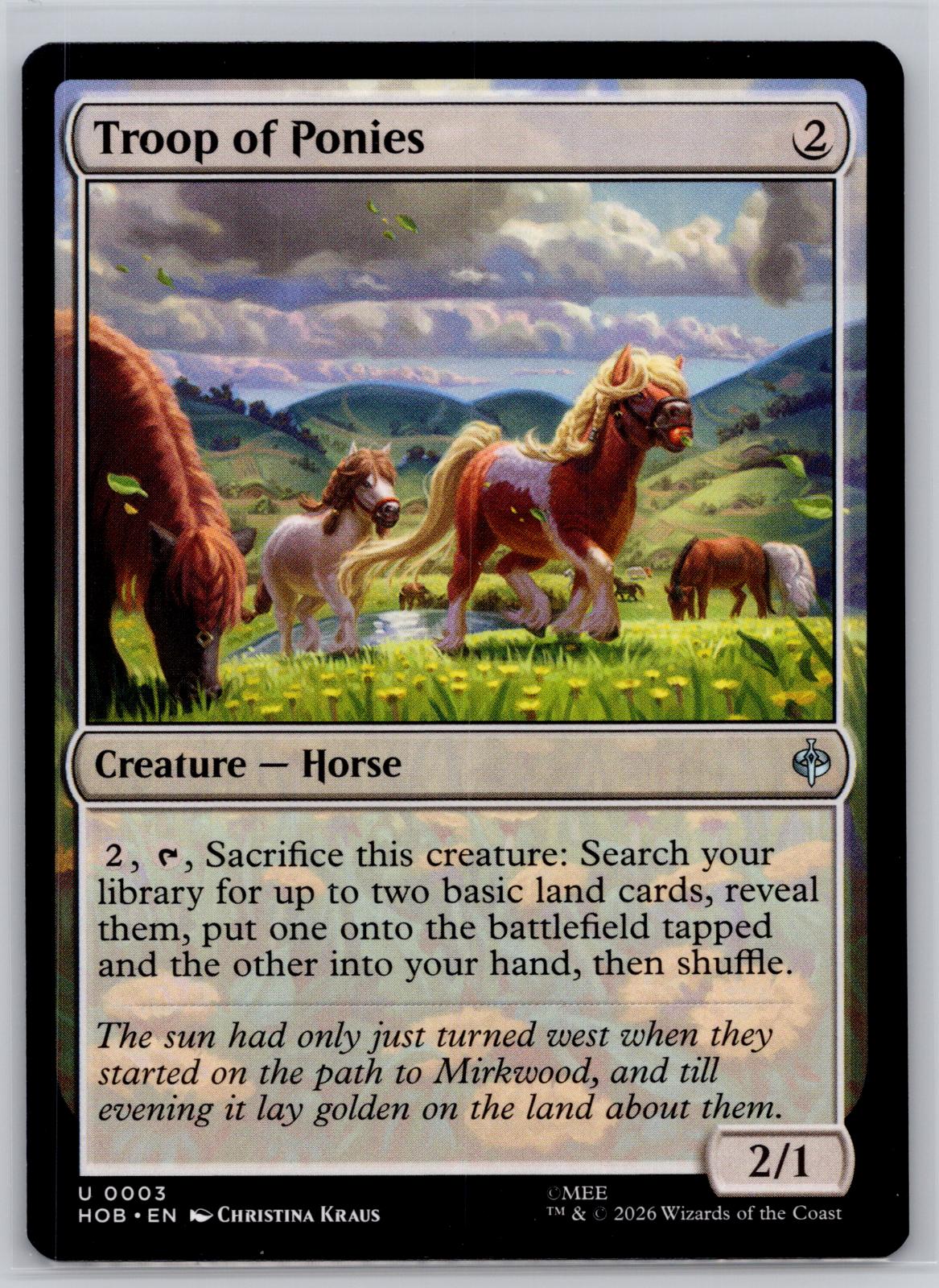 Troop of Ponies The Hobbit Magic: The Gathering Near Mint