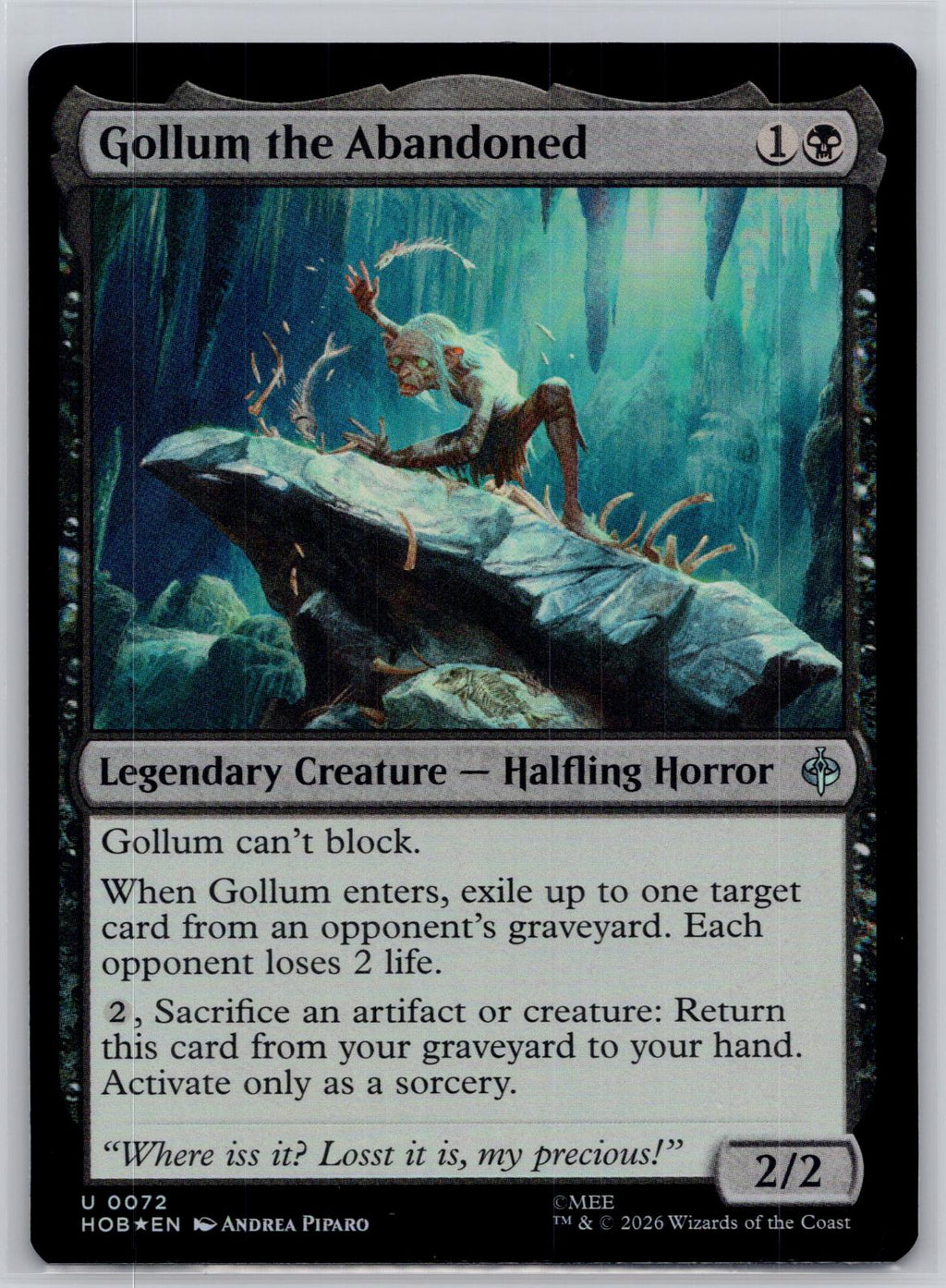 Gollum the Abandoned The Hobbit Magic: The Gathering Foil Near Mint