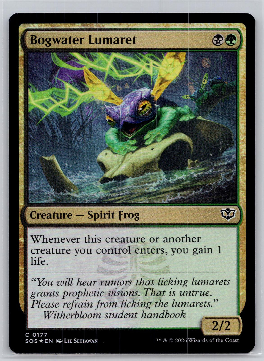 Bogwater Lumaret Secrets of Strixhaven Magic: The Gathering Foil Near Mint
