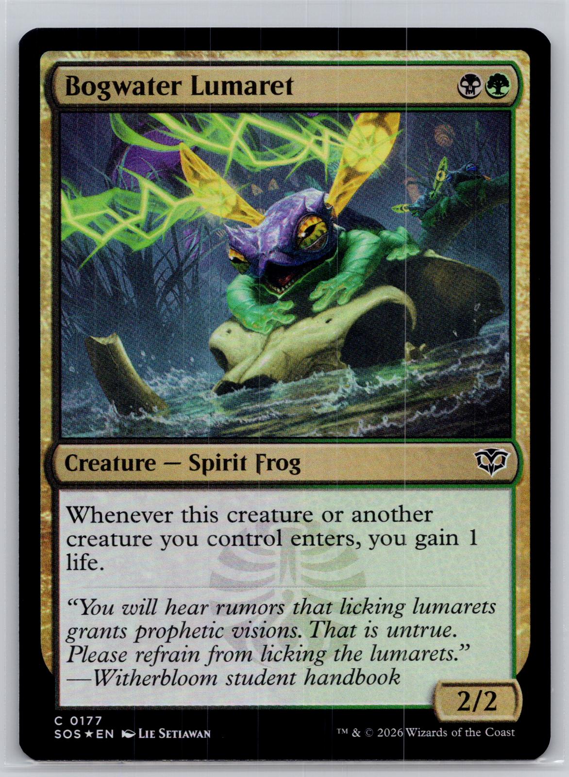 Bogwater Lumaret Secrets of Strixhaven Magic: The Gathering Foil Near Mint